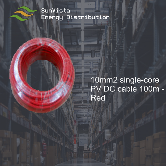 10mm2 single-core PV DC cable 100m - Red