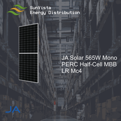 JA Solar 565W Mono PERC Half-Cell MBB LR MC4