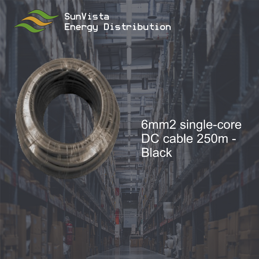 6mm2 single-core DC cable 250m - Black