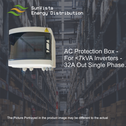AC Protection Box - For <7kVA Inverters - 32A Out Single Phase