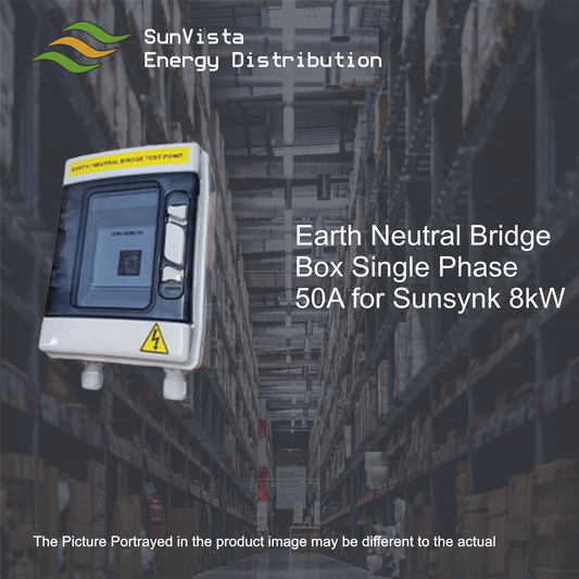 Earth Neutral Bridge Box Single Phase 50A for Sunsynk 8kW