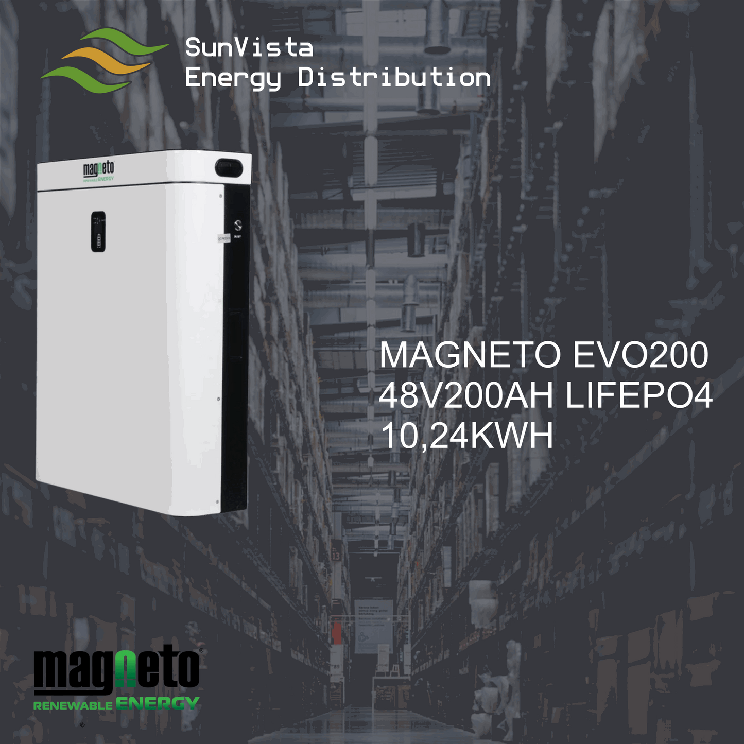 MAGNETO EVO200 - 48V 200AH LIFEPO4 10,24KWH