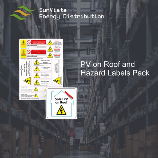 PV on Roof and Hazard Labels Pack