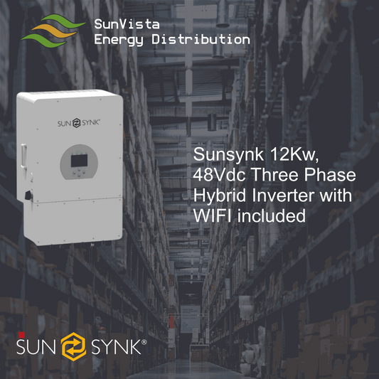 Sunsynk 12kW, 48Vdc Three Phase Hybrid Inverter with WIFI included